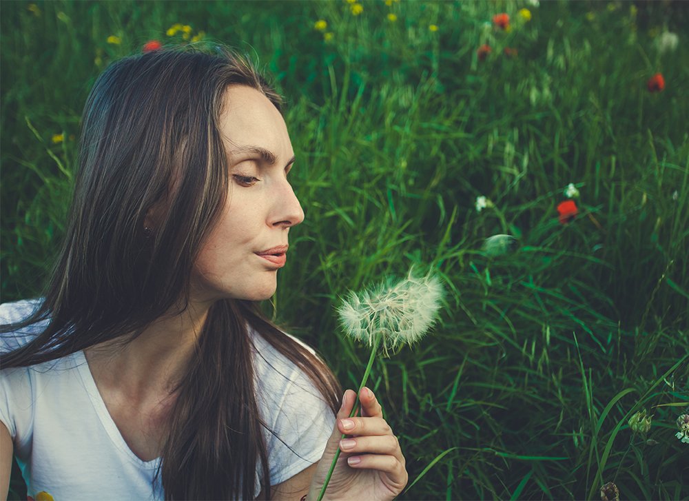 woman free from allergies