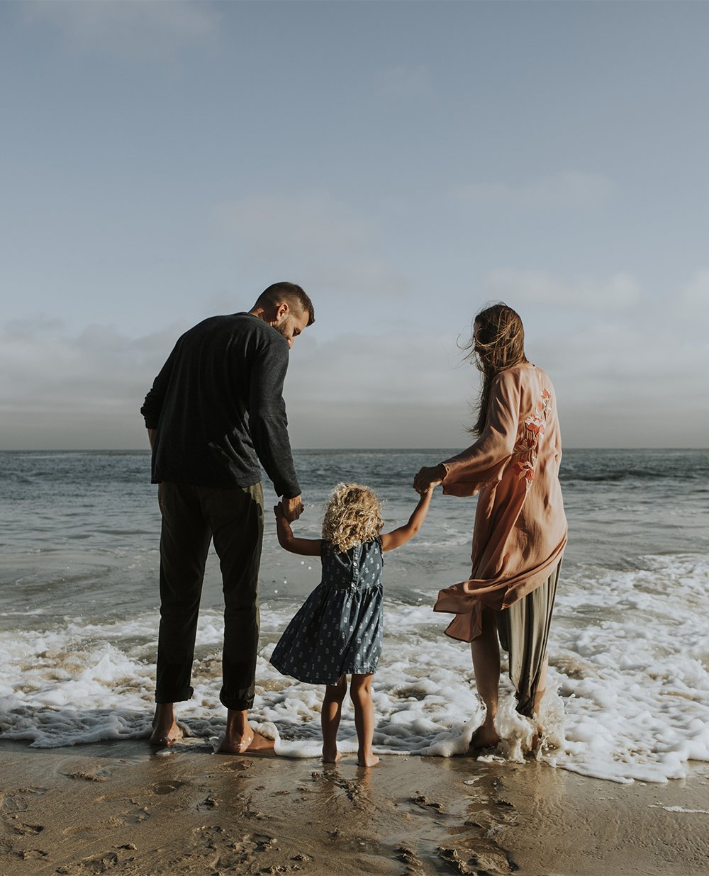 happy family on the beach